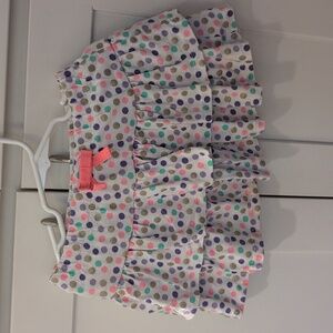 Cynthia Rowley Multicolor Polka Dot Skort with Pink Bow